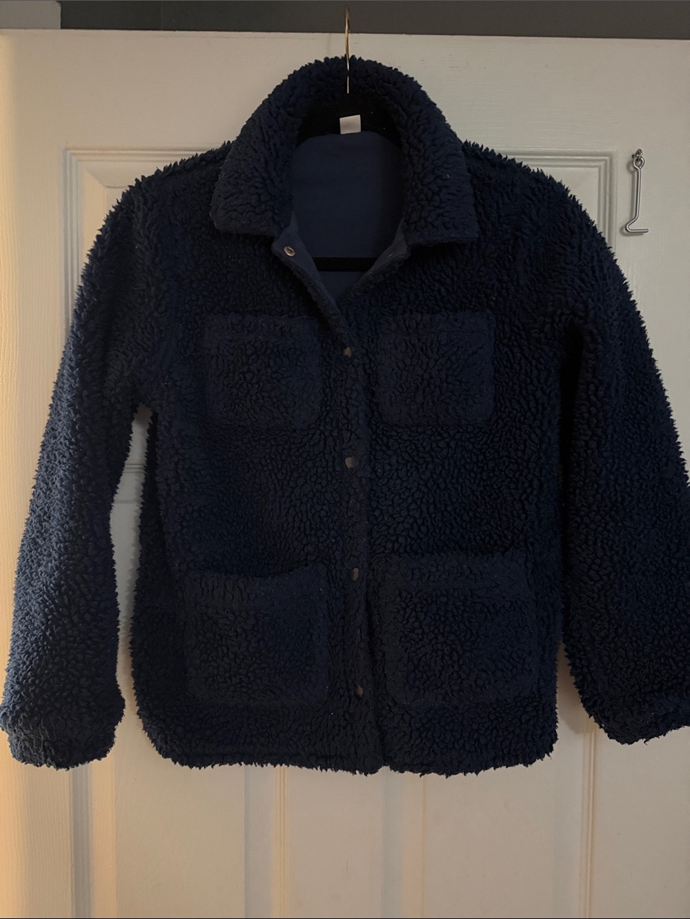 J. Crew Kids Navy Sherpa Puffer Jacket